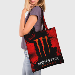 Шоппер 3D Red grunge monster energy - фото 2