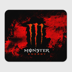 Прямоугольный коврик для мышки Red grunge monster energy