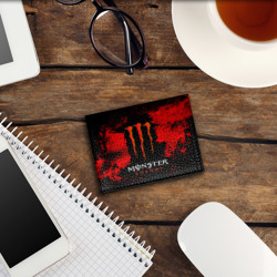 Обложка для студенческого билета Red grunge monster energy - фото 2