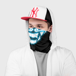 Бандана с принтом KDA mask бандана для любого человека, вид спереди №3. Цвет основы: белый