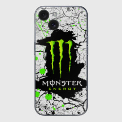 Чехол для iPhone 15 силиконовый с защитой камеры Monster energy