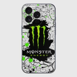 Чехол для iPhone 16 Pro силиконовый с защитой камеры Monster energy