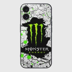 Чехол для iPhone 16 силиконовый с защитой камеры Monster energy
