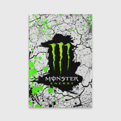 Обложка для паспорта матовая кожа Monster energy