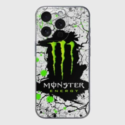 Чехол для iPhone 15 Pro Max силиконовый с защитой камеры Monster energy
