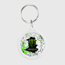 Брелок круглый Monster energy