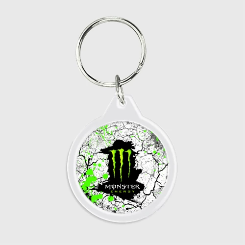 Брелок круглый Monster energy
