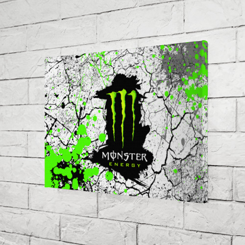 Холст прямоугольный Monster energy, цвет 3D печать - фото 3