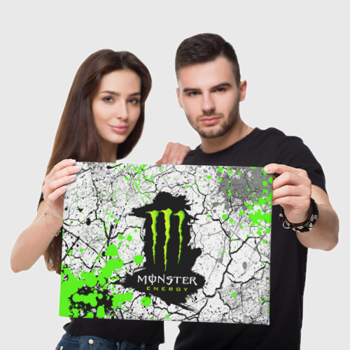 Холст прямоугольный Monster energy, цвет 3D печать - фото 5