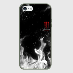 Чехол для iPhone 5/5S матовый Monster energy +спина