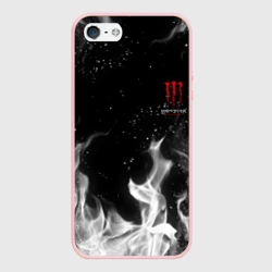 Чехол для iPhone 5/5S матовый Monster energy +спина
