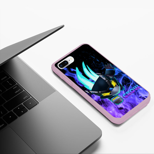 Чехол для iPhone 7Plus/8 Plus матовый Brawl Stars CROW, цвет розовый - фото 5