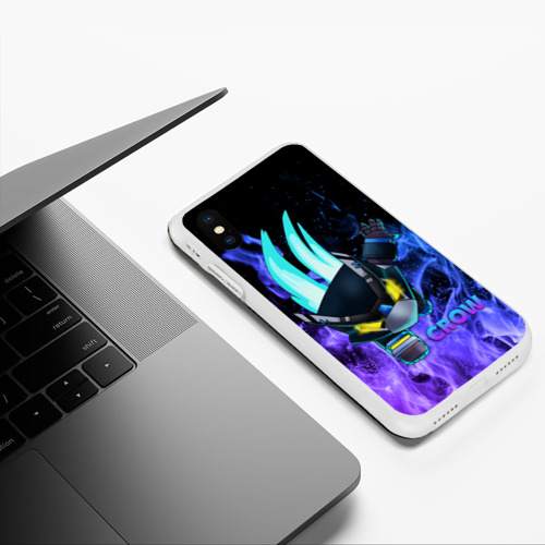 Чехол для iPhone XS Max матовый Brawl Stars CROW, цвет белый - фото 5