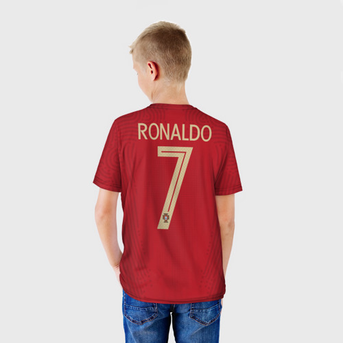 Детская футболка 3D Ronaldo home Euro 2020, цвет 3D печать - фото 4