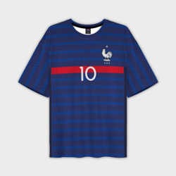 Мужская футболка oversize 3D Mbappe home Euro 2020