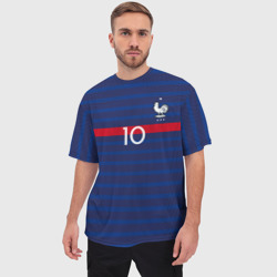 Мужская футболка oversize 3D Mbappe home Euro 2020 - фото 2