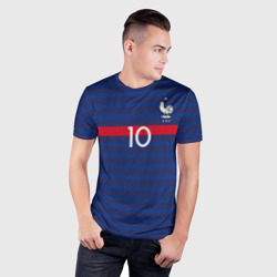 Мужская футболка 3D Slim Mbappe home Euro 2020 - фото 2