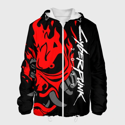 Мужская куртка 3D Самурай Киберпанк 2077