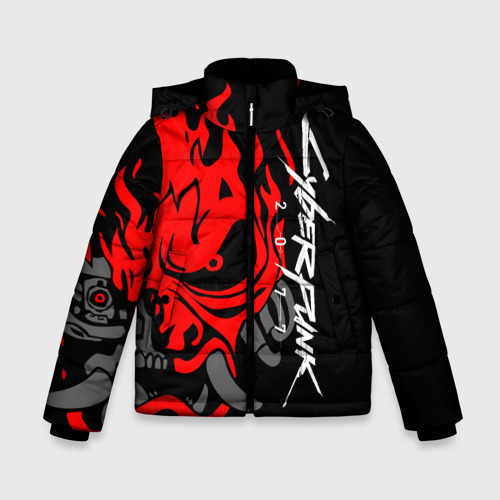 Зимняя куртка для мальчиков 3D Самурай Киберпанк 2077, цвет красный