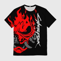 Мужская футболка 3D Самурай Киберпанк 2077