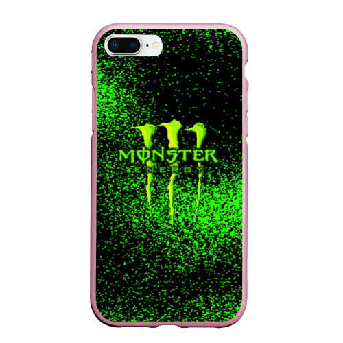 Чехол для iPhone 7Plus/8 Plus матовый Monster energy, цвет розовый