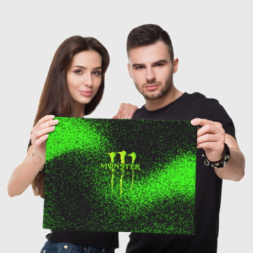 Холст прямоугольный Monster energy, цвет 3D печать - фото 5