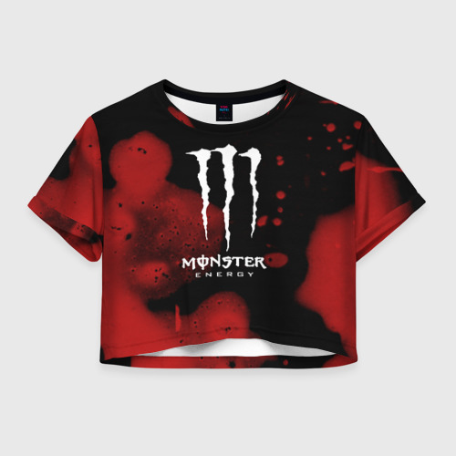 Женская футболка Crop-top 3D Monster energy, цвет 3D печать