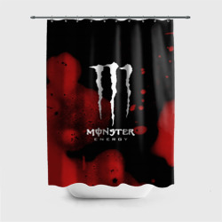 Штора 3D для ванной Monster energy