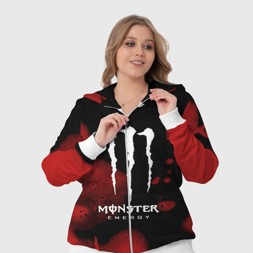 Женский костюм 3D Monster energy, цвет белый - фото 7