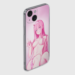 Чехол для iPhone 15 силиконовый с защитой камеры Darling IN the Franxx - фото 2