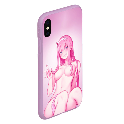 Чехол для iPhone XS Max матовый Darling IN the Franxx, цвет сиреневый - фото 3