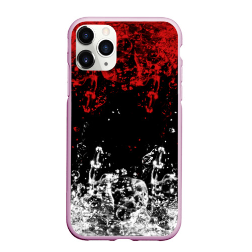 Чехол для iPhone 11 Pro Max матовый БРЫЗНИ ВОДЫ., цвет розовый