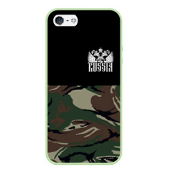 Чехол для iPhone 5/5S матовый Russia камуфляж