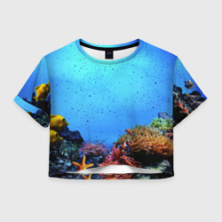 Женская футболка Crop-top 3D Подводный мир