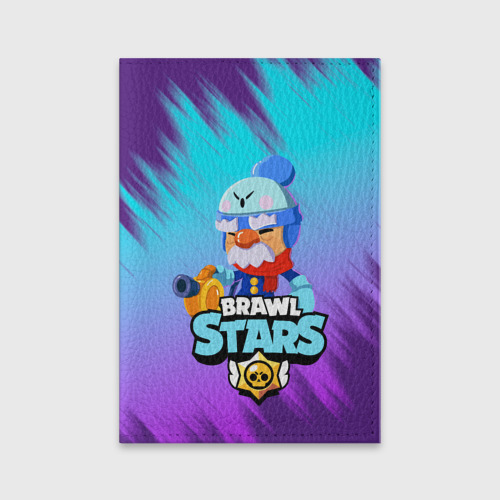 Обложка для паспорта матовая кожа BRAWL STARS GALE.