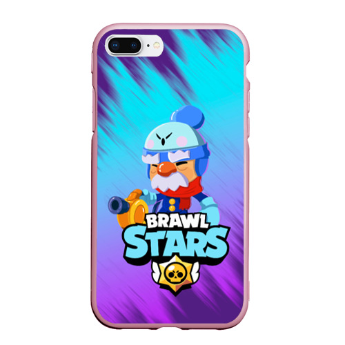 Чехол для iPhone 7Plus/8 Plus матовый BRAWL STARS GALE., цвет розовый