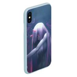 Чехол для iPhone XS Max матовый Ноль Два сбоку - Darling in the FranXX - фото 2