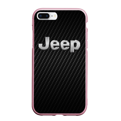 Чехол для iPhone 7Plus/8 Plus матовый Jeep Carbone Джип Карбон