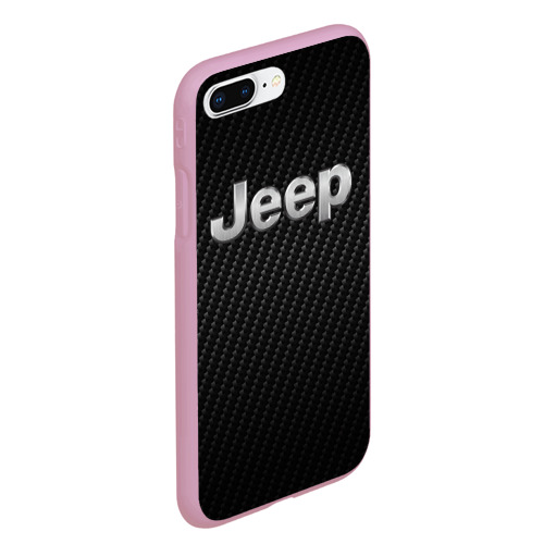 Чехол для iPhone 7Plus/8 Plus матовый Jeep Carbone Джип Карбон, цвет розовый - фото 3