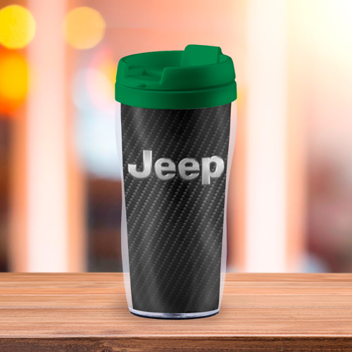 Термокружка-непроливайка Jeep Carbone Джип Карбон, цвет зеленый - фото 3