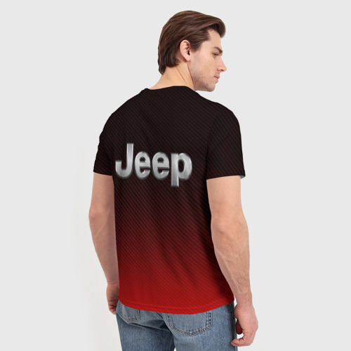 Мужская футболка 3D Jeep Джип +спина, цвет 3D печать - фото 4