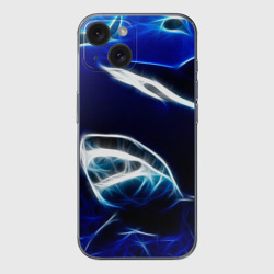 Чехол для iPhone 15 силиконовый с защитой камеры Дельфин в море