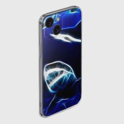 Чехол для iPhone 15 силиконовый с защитой камеры Дельфин в море - фото 2