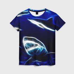 Женская футболка 3D Дельфин в море