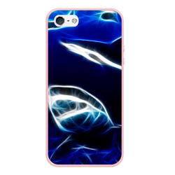 Чехол для iPhone 5/5S матовый Дельфин в море