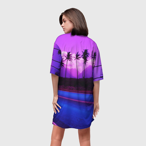 Платье-футболка 3D Hotline Miami, цвет 3D печать - фото 4