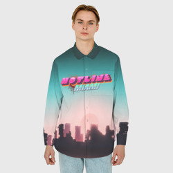Мужская рубашка oversize 3D Hotline Miami - фото 2