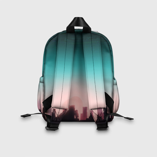 Детский рюкзак 3D с принтом HOTLINE MIAMI, вид сзади #2