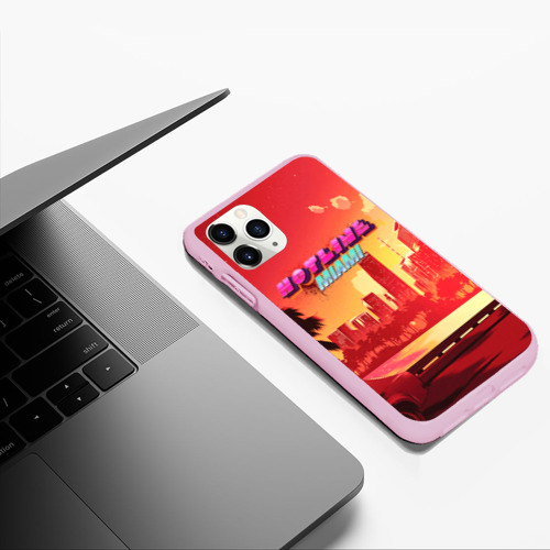 Чехол для iPhone 11 Pro Max матовый Hotline Miami, цвет розовый - фото 5