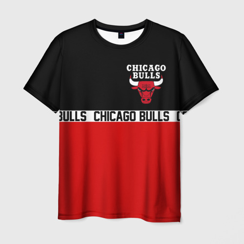 Мужская футболка 3D Chicago bulls Чикаго буллс, цвет 3D печать